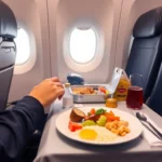 Comida en el avión y equipaje de mano permitido